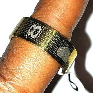 Stainless steel wide band hypoallergenic nickel free Men's ring sz 9